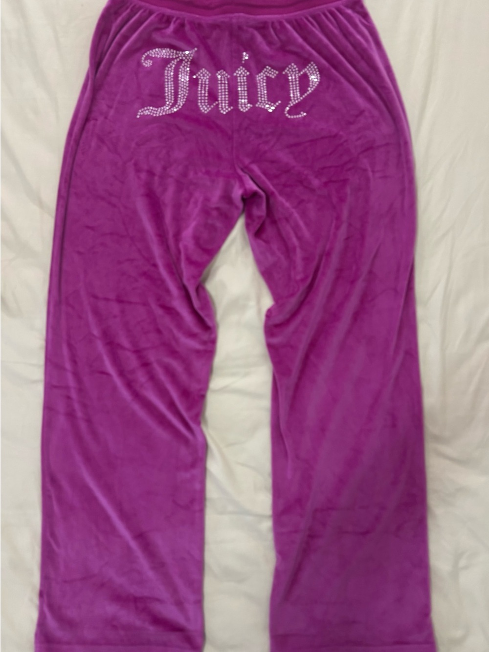 Juicy Couture Plush Drawstring Joggers in Fuchsia